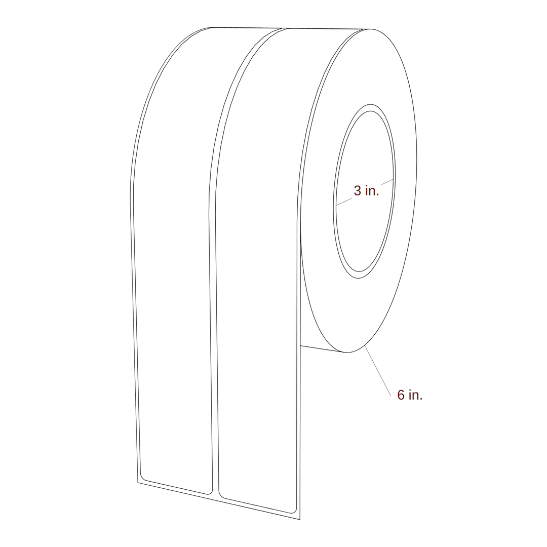 1.5" x 9.75" Rectangle Roll for Epson ColorWorks & Primera Printers; 1.5" x 9.75" Rectangle Label Diagram