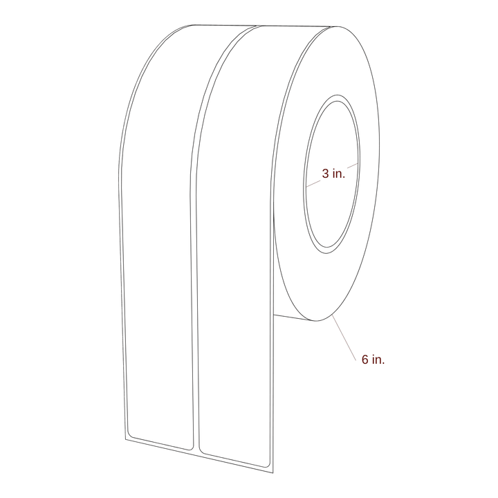 1.5" x 9.75" Rectangle Roll for Epson ColorWorks & Primera Printers; 1.5" x 9.75" Rectangle Label Diagram