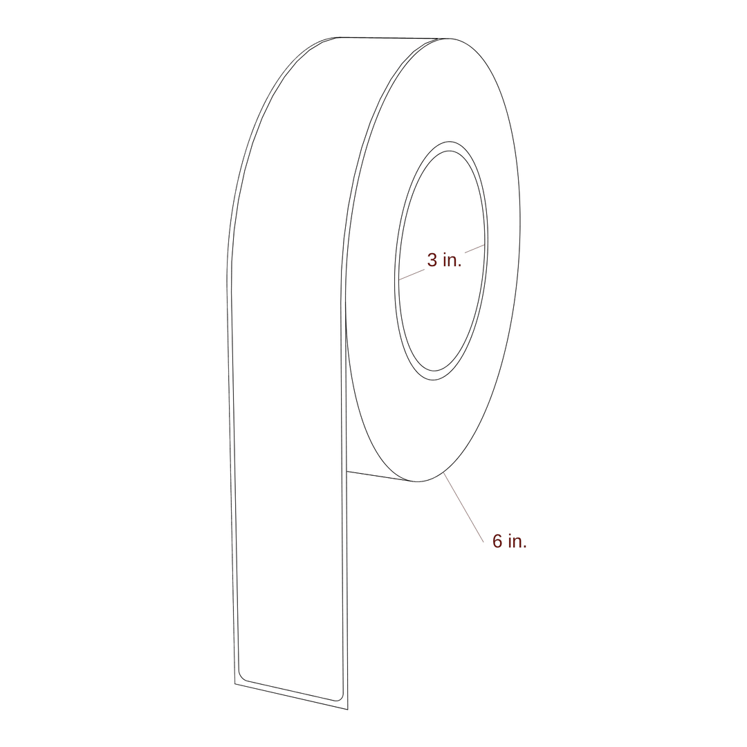 1.5" x 9.75" Rectangle Roll for Epson ColorWorks & Primera Printers; 1.5" x 9.75" Rectangle Label Diagram