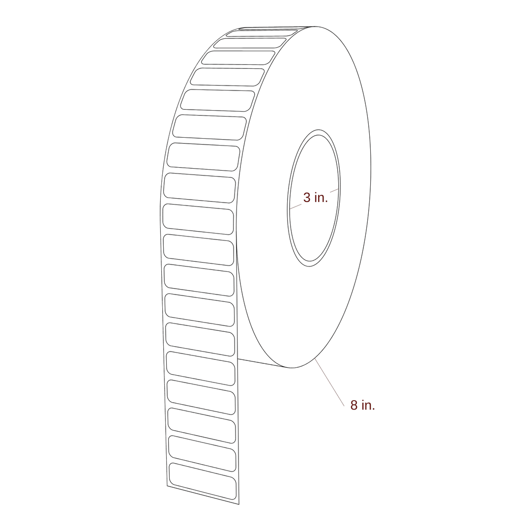 1.625" x 0.5" Inkjet Label Rolls | Fits Epson ColorWorks & Primera