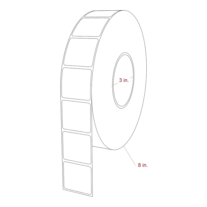 1.625" x 1.5" Rectangle Roll for Epson C6000 & Epson C8000 Printers; 1.625" x 1.5" Rectangle Label Diagram