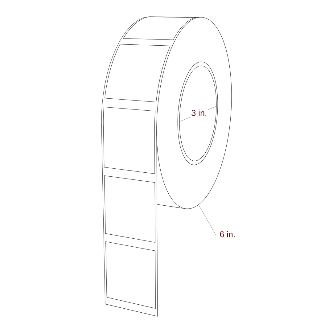 1.625" x 1.75" Rectangle Roll for Epson ColorWorks & Primera Printers; 1.625" x 1.75" Rectangle Label Diagram