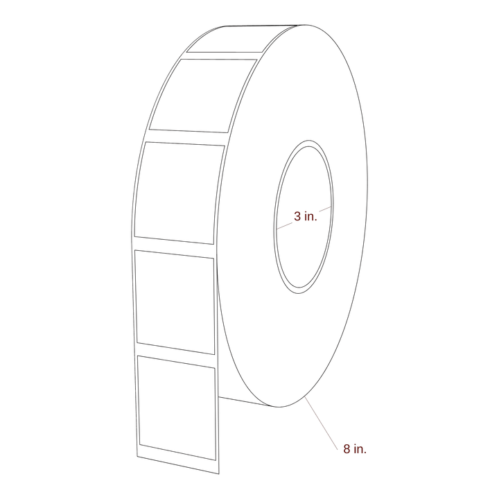 1.625" x 1.75" Inkjet Label Rolls | Fits Epson ColorWorks & Primera