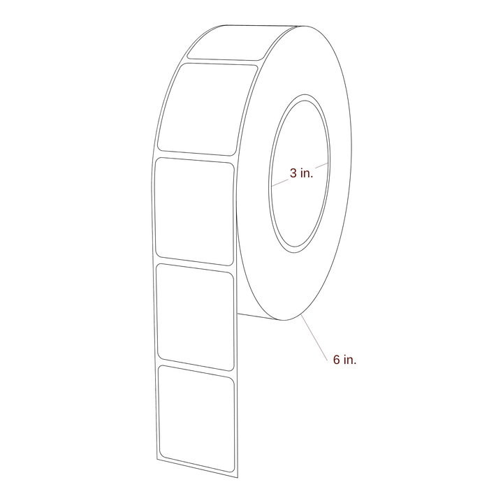 1.625" x 1.875" Rectangle Roll for Epson ColorWorks & Primera Printers; 1.625" x 1.875" Rectangle Label Diagram