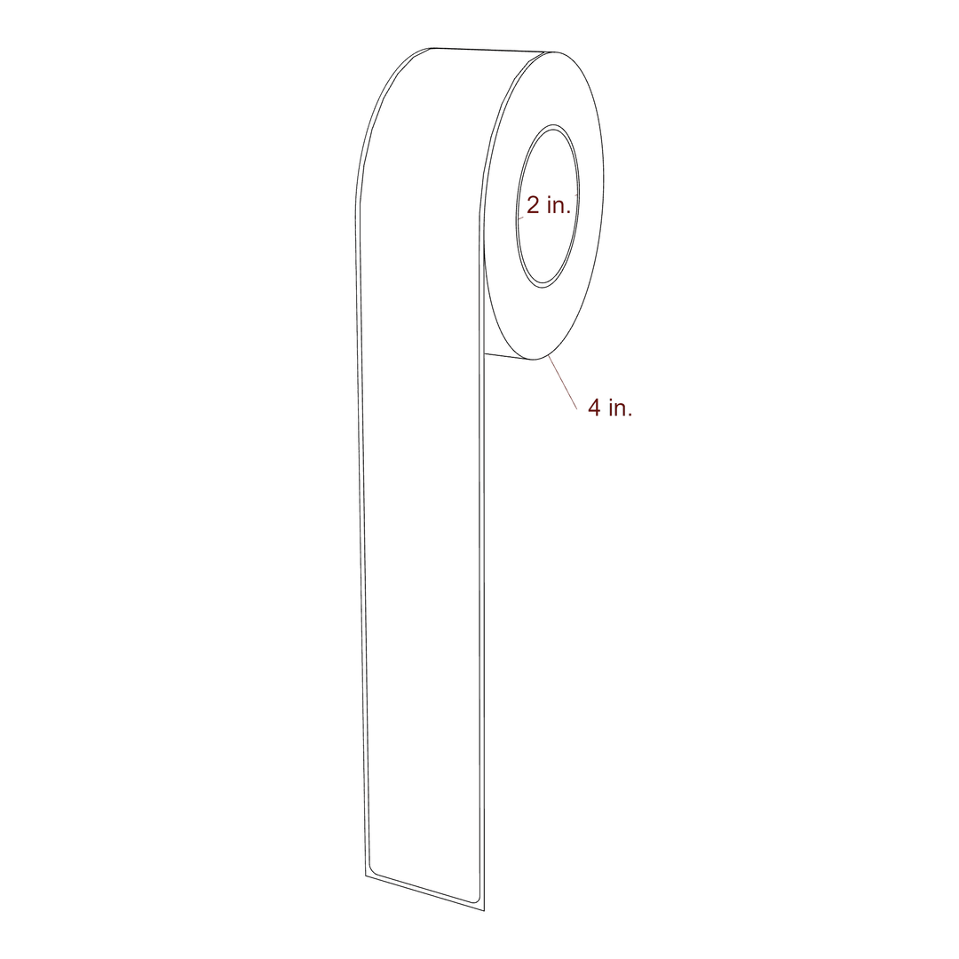 1.625" x 12" Rectangle Roll for Epson ColorWorks & Primera Printers; 1.625" x 12" Rectangle Label Diagram