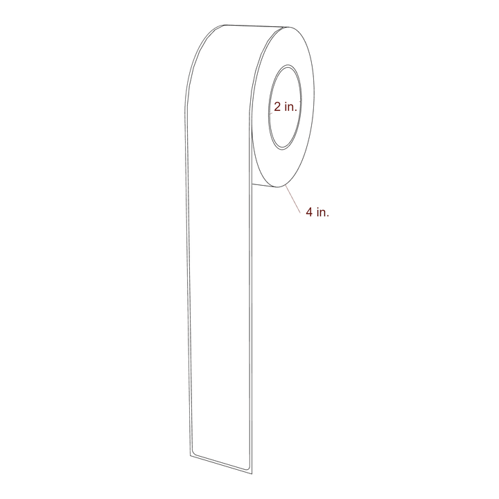 1.625" x 12" Rectangle Roll for Epson ColorWorks & Primera Printers; 1.625" x 12" Rectangle Label Diagram