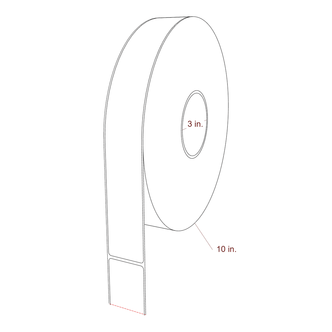 1.625" x 12" Inkjet Label Rolls | Fits Epson ColorWorks & Primera