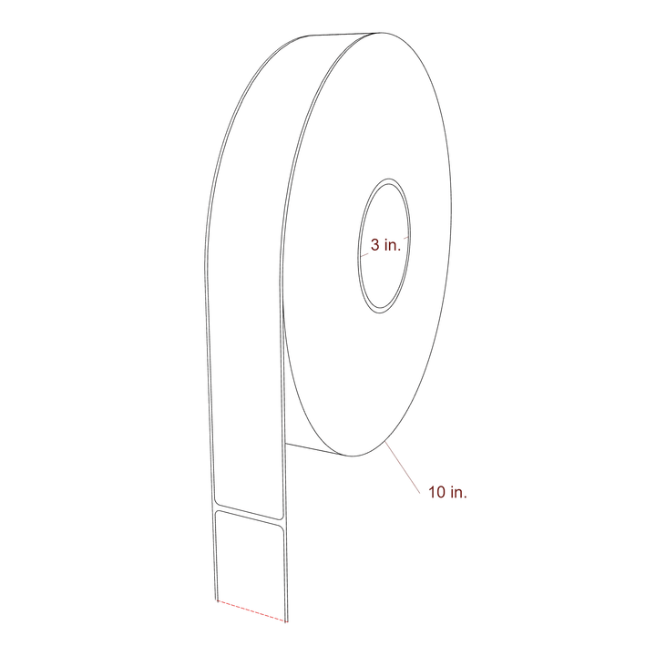 1.625" x 12" Inkjet Label Rolls | Fits Epson ColorWorks & Primera