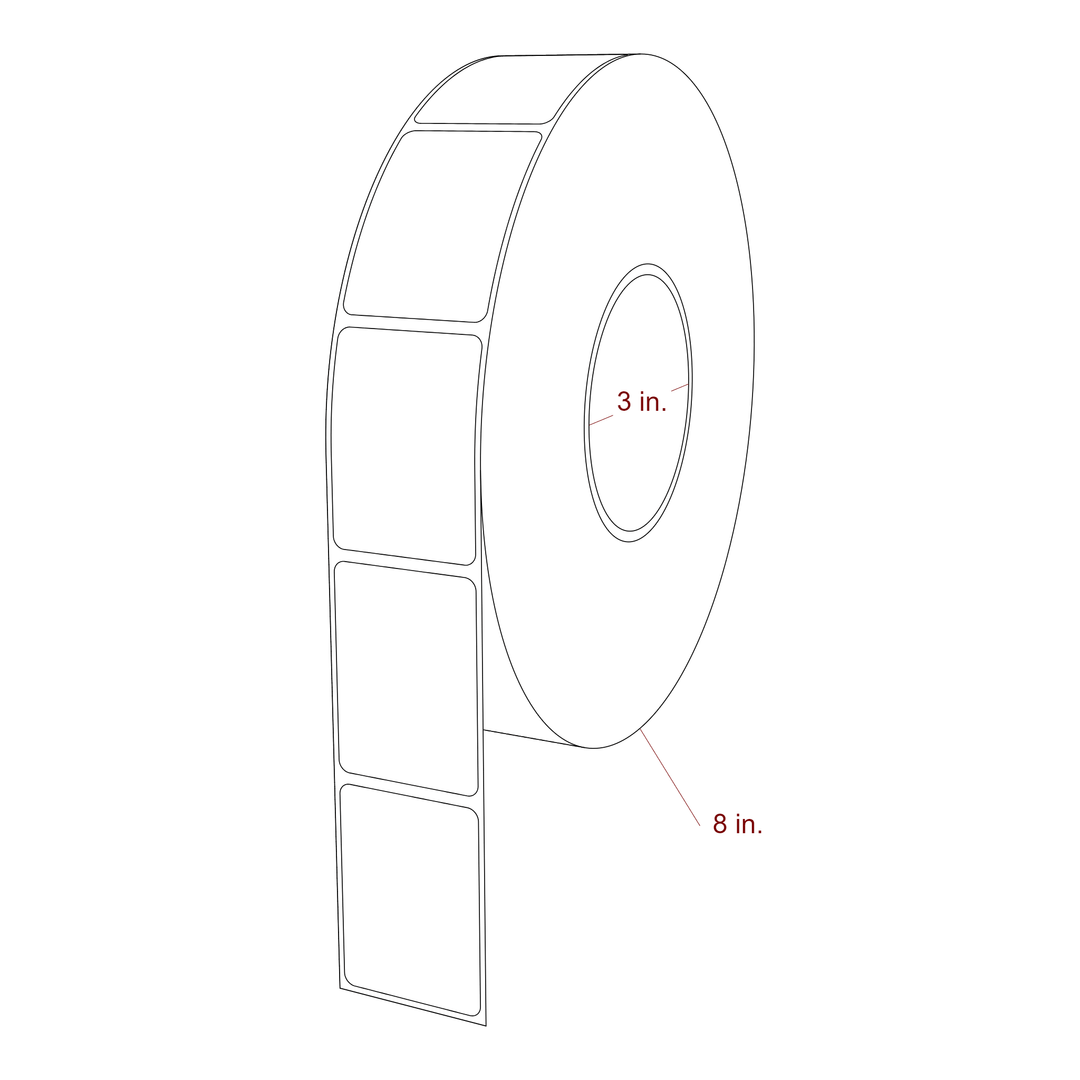 1.625" x 2.25" Rectangle Roll for Epson C6000 & Epson C8000 Printers; 1.625" x 2.25" Rectangle Label Diagram