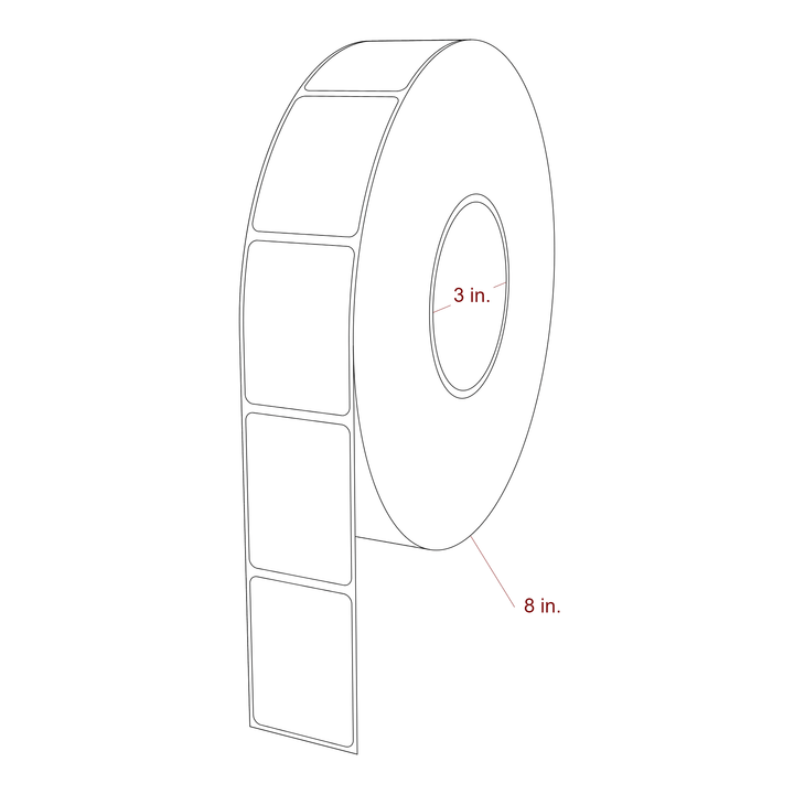 1.625" x 2.25" Rectangle Roll for Epson C6000 & Epson C8000 Printers; 1.625" x 2.25" Rectangle Label Diagram