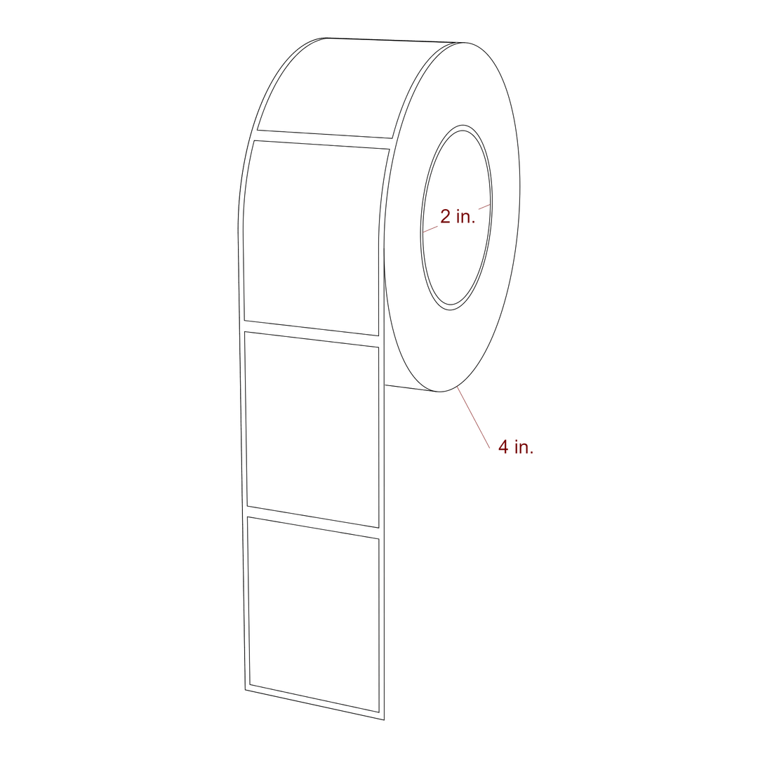 1.625" x 2" Rectangle Roll for Epson ColorWorks & Primera Printers; 1.625" x 2" Rectangle Label Diagram