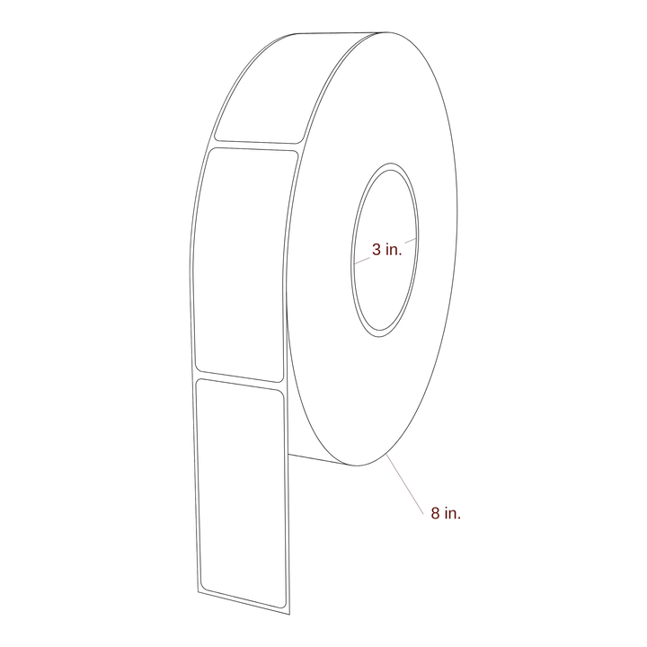 1.625" x 3.6875" Inkjet Label Rolls | Fits Epson ColorWorks & Primera