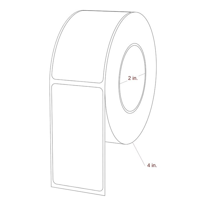 1.625" x 3" Rectangle Roll for Epson ColorWorks & Primera Printers; 1.625" x 3" Rectangle Label Diagram