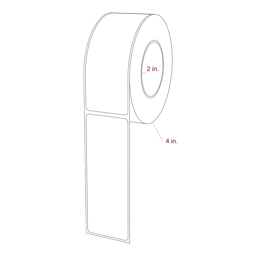 1.625" x 4.4375" Rectangle Roll for Epson ColorWorks & Primera Printers; 1.625" x 4.4375" Rectangle Label Diagram