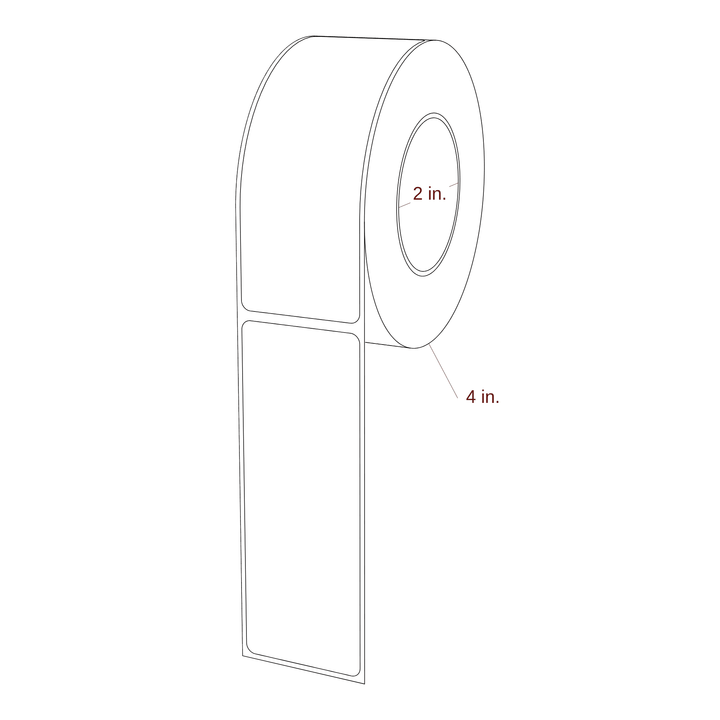 1.625" x 4.4375" Rectangle Roll for Epson ColorWorks & Primera Printers; 1.625" x 4.4375" Rectangle Label Diagram