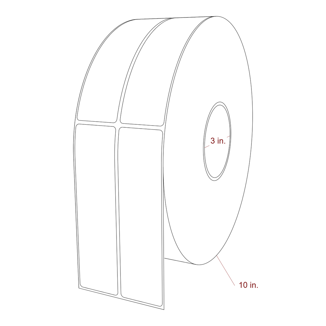 1.625" x 6" Inkjet Label Rolls | 2-Up | Fits Epson ColorWorks & Primera