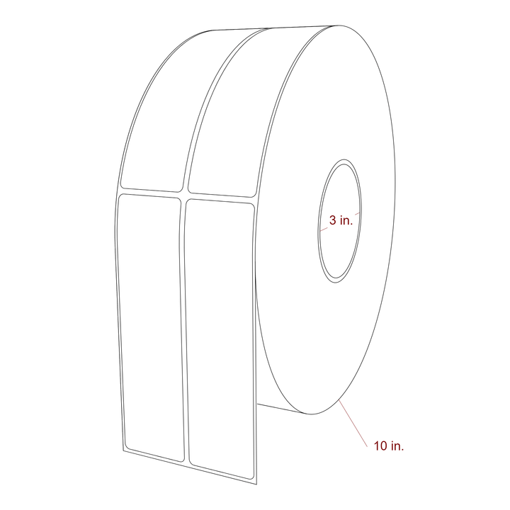1.625" x 6" Inkjet Label Rolls | 2-Up | Fits Epson ColorWorks & Primera
