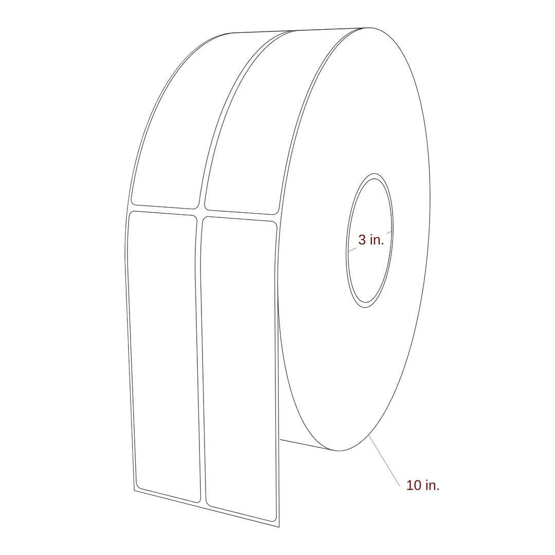 1.625" x 6" Inkjet Label Rolls | 2-Up | Fits Epson ColorWorks & Primera
