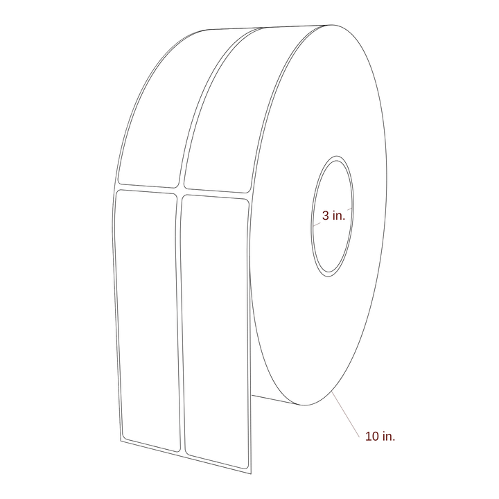 1.625" x 6" Inkjet Label Rolls | 2-Up | Fits Epson ColorWorks & Primera