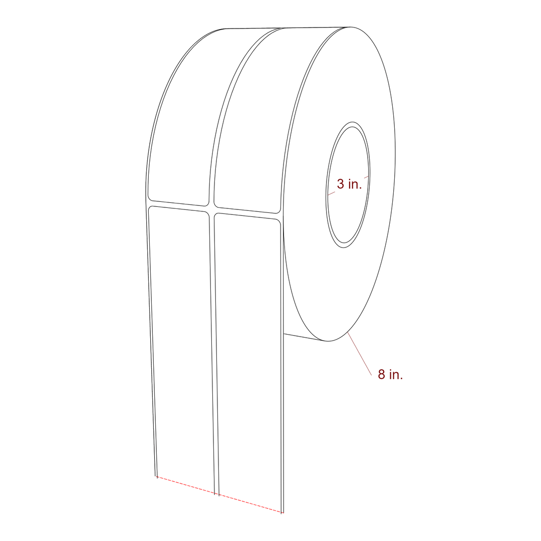 1.625" x 6" Inkjet Label Rolls | 2-Up | Fits Epson ColorWorks & Primera