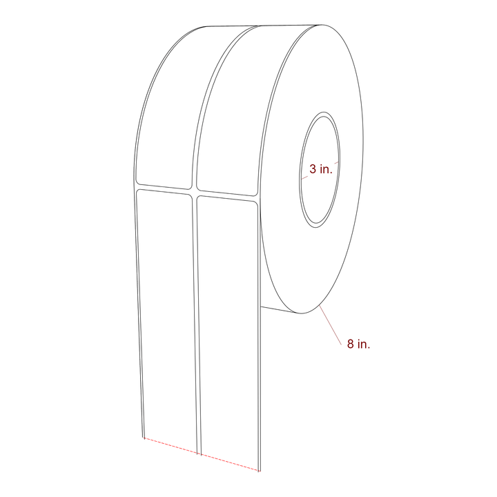 1.625" x 6" Inkjet Label Rolls | 2-Up | Fits Epson ColorWorks & Primera