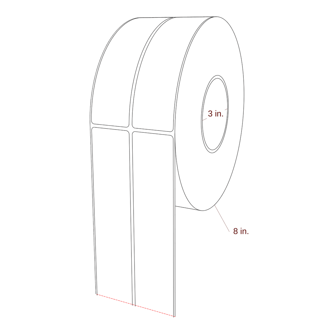 1.625" x 6" Inkjet Label Rolls | 2-Up | Fits Epson ColorWorks & Primera