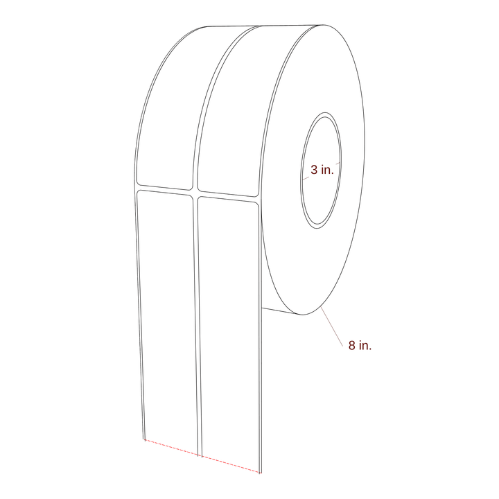 1.625" x 6" Inkjet Label Rolls | 2-Up | Fits Epson ColorWorks & Primera