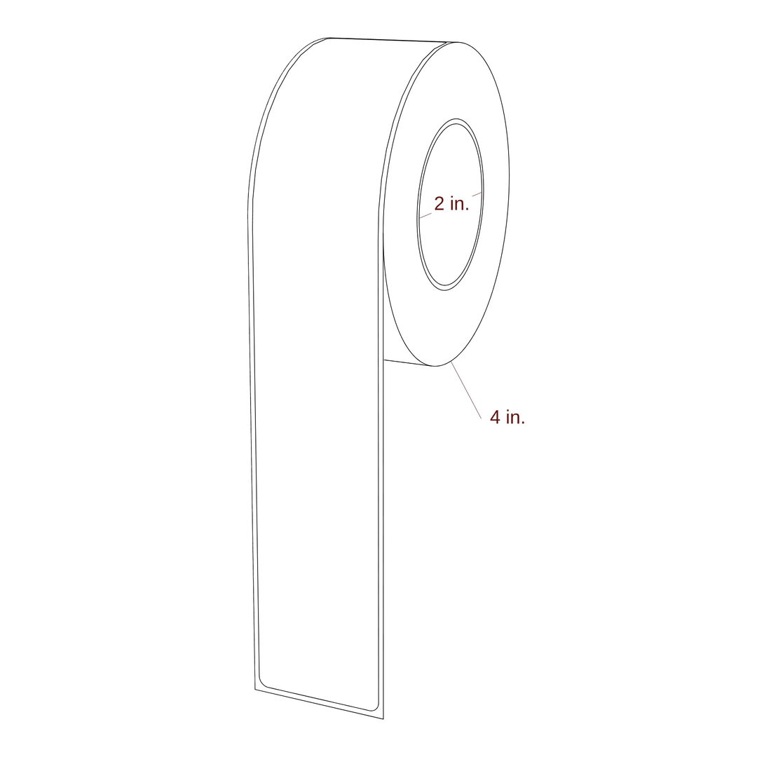 1.625" x 9" Rectangle Roll for Epson ColorWorks & Primera Printers; 1.625" x 9" Rectangle Label Diagram
