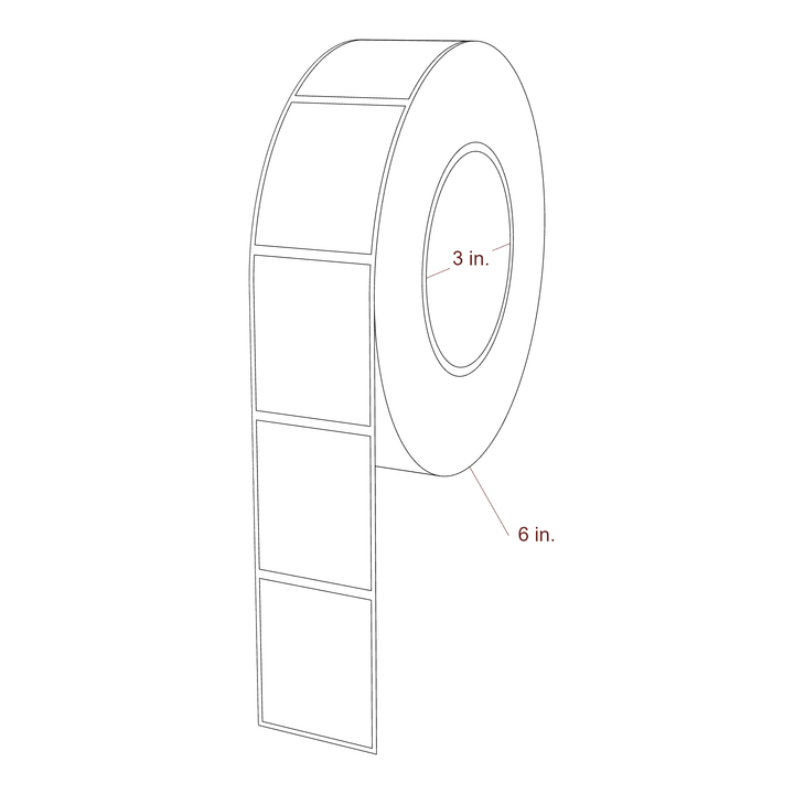 1.62" x 2" Rectangle Roll for Epson ColorWorks & Primera Printers; 1.62" x 2" Rectangle Label Diagram