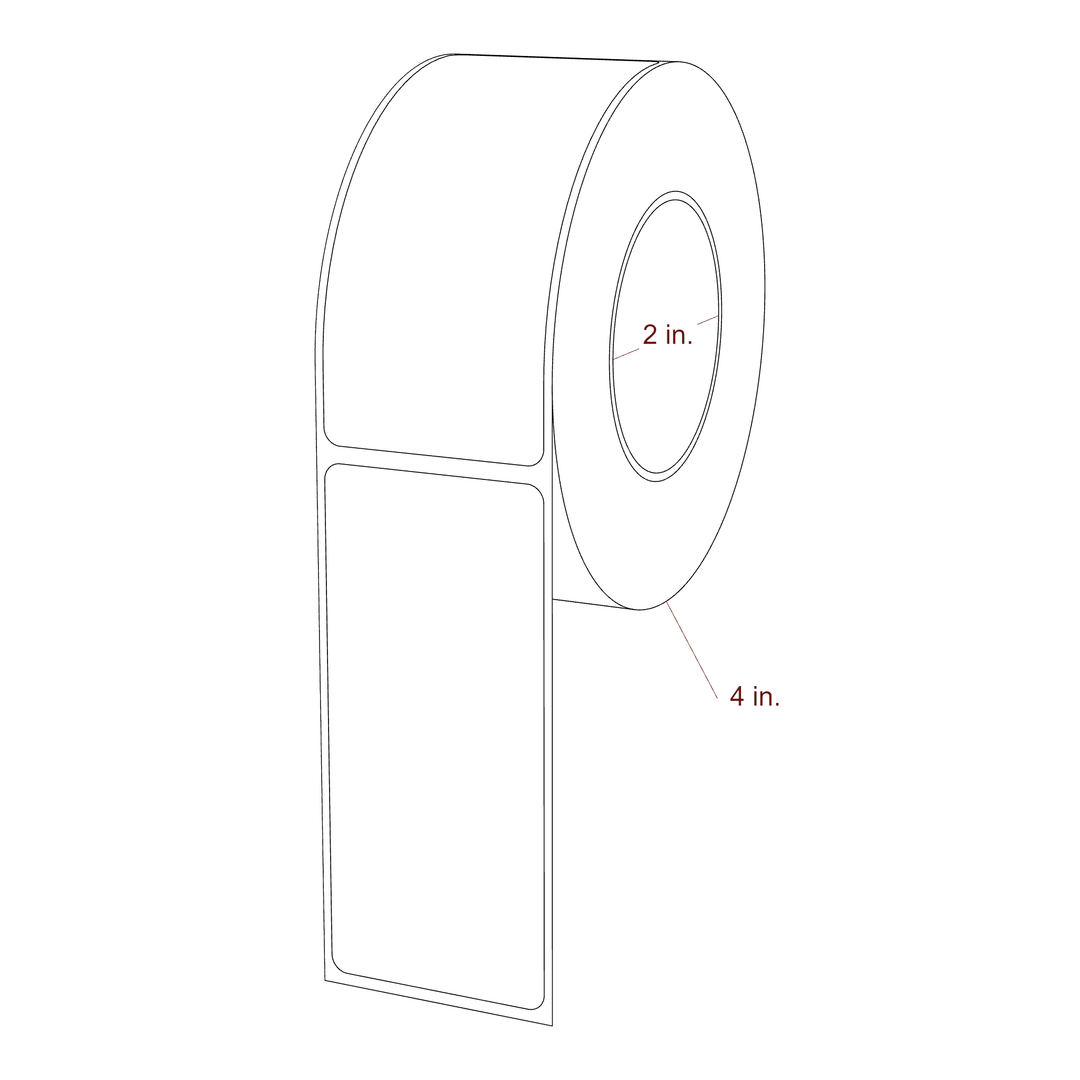 1.6875" x 3.75" Rectangle Roll for Epson ColorWorks & Primera Printers; 1.6875" x 3.75" Rectangle Label Diagram