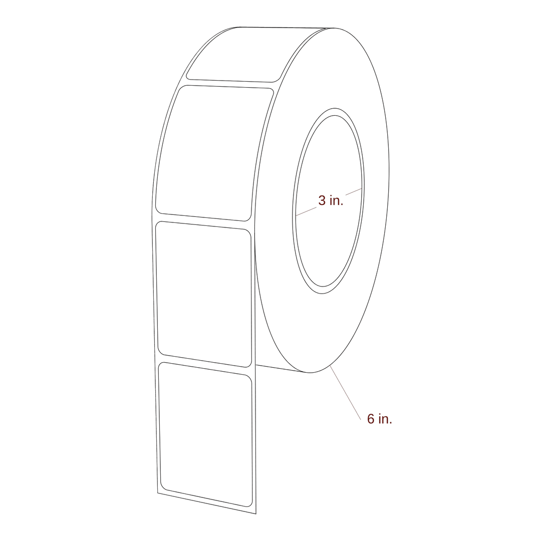 1.688" x 2.1875" Rectangle Roll for Epson ColorWorks & Primera Printers; 1.688" x 2.1875" Rectangle Label Diagram