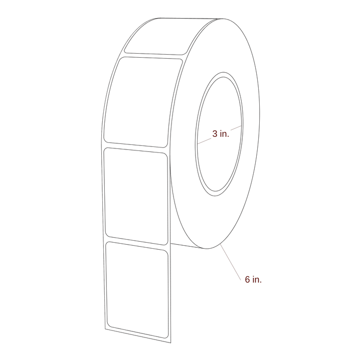 1.688" x 2.1875" Rectangle Roll for Epson ColorWorks & Primera Printers; 1.688" x 2.1875" Rectangle Label Diagram