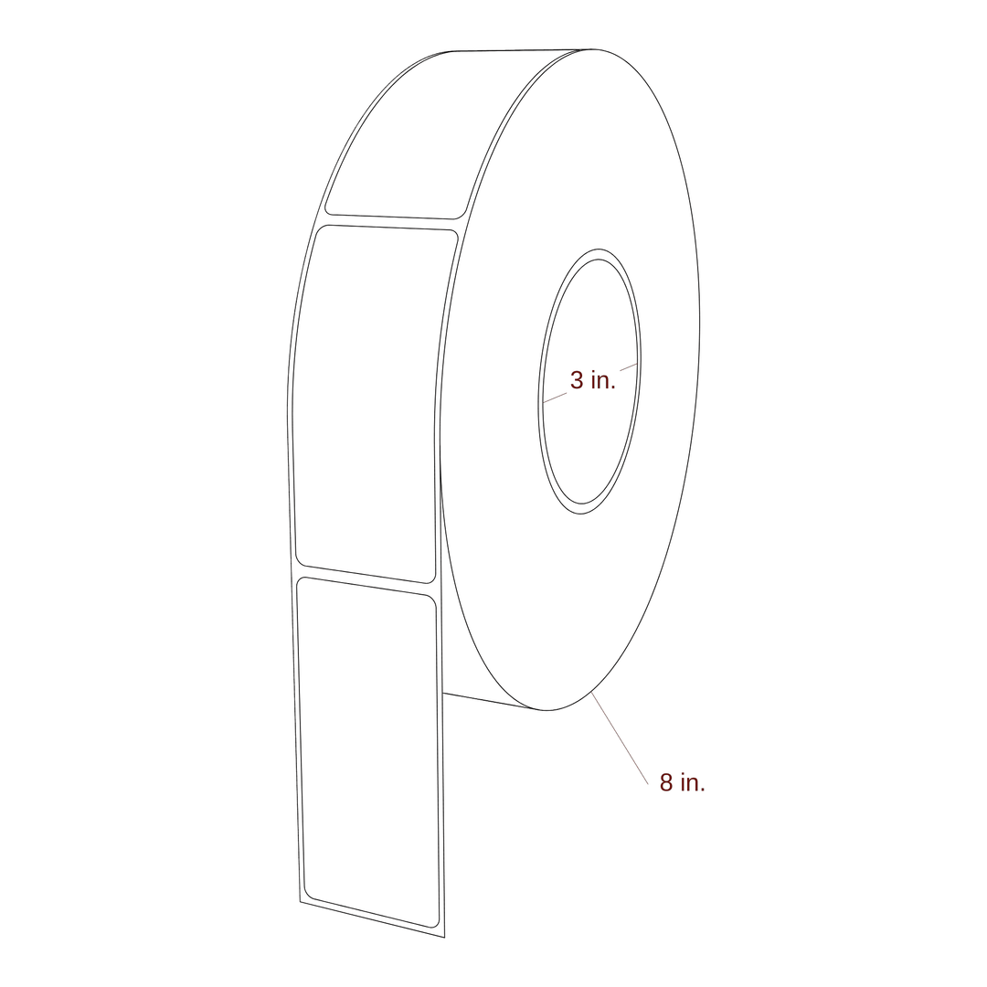 1.688" x 3.6875" Inkjet Label Rolls | Fits Epson ColorWorks & Primera