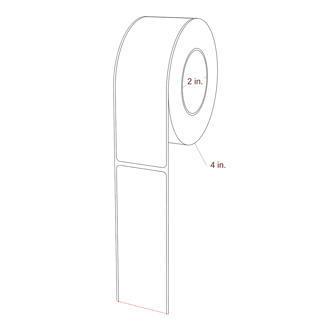 1.688" x 5.4375" Rectangle Roll for Epson ColorWorks & Primera Printers; 1.688" x 5.4375" Rectangle Label Diagram