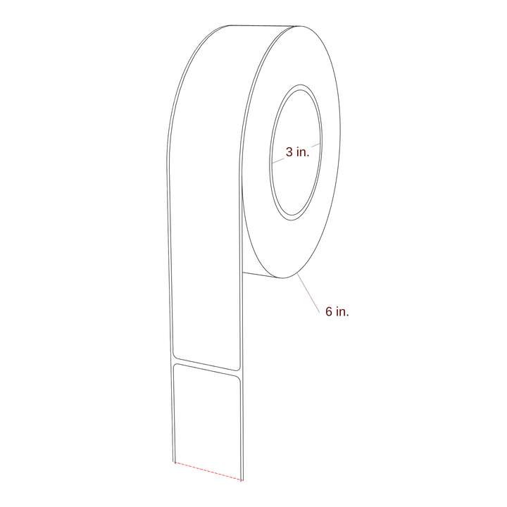 1.688" x 9" Rectangle Roll for Epson ColorWorks & Primera Printers; 1.688" x 9" Rectangle Label Diagram