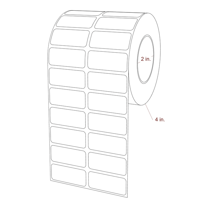 1.75" x 0.75" Rectangle Roll for Epson ColorWorks & Primera Printers; 1.75" x 0.75" Rectangle Label Diagram
