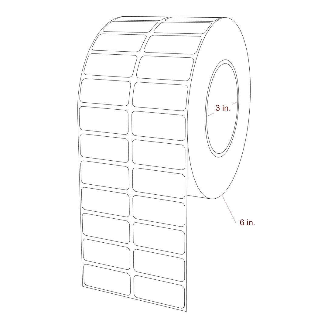 1.75" x 0.75" Inkjet Label Rolls | 2-Up | Fits Epson ColorWorks & Primera