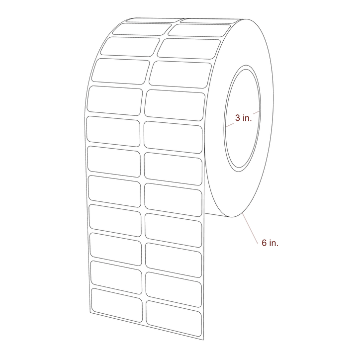 1.75" x 0.75" Inkjet Label Rolls | 2-Up | Fits Epson ColorWorks & Primera