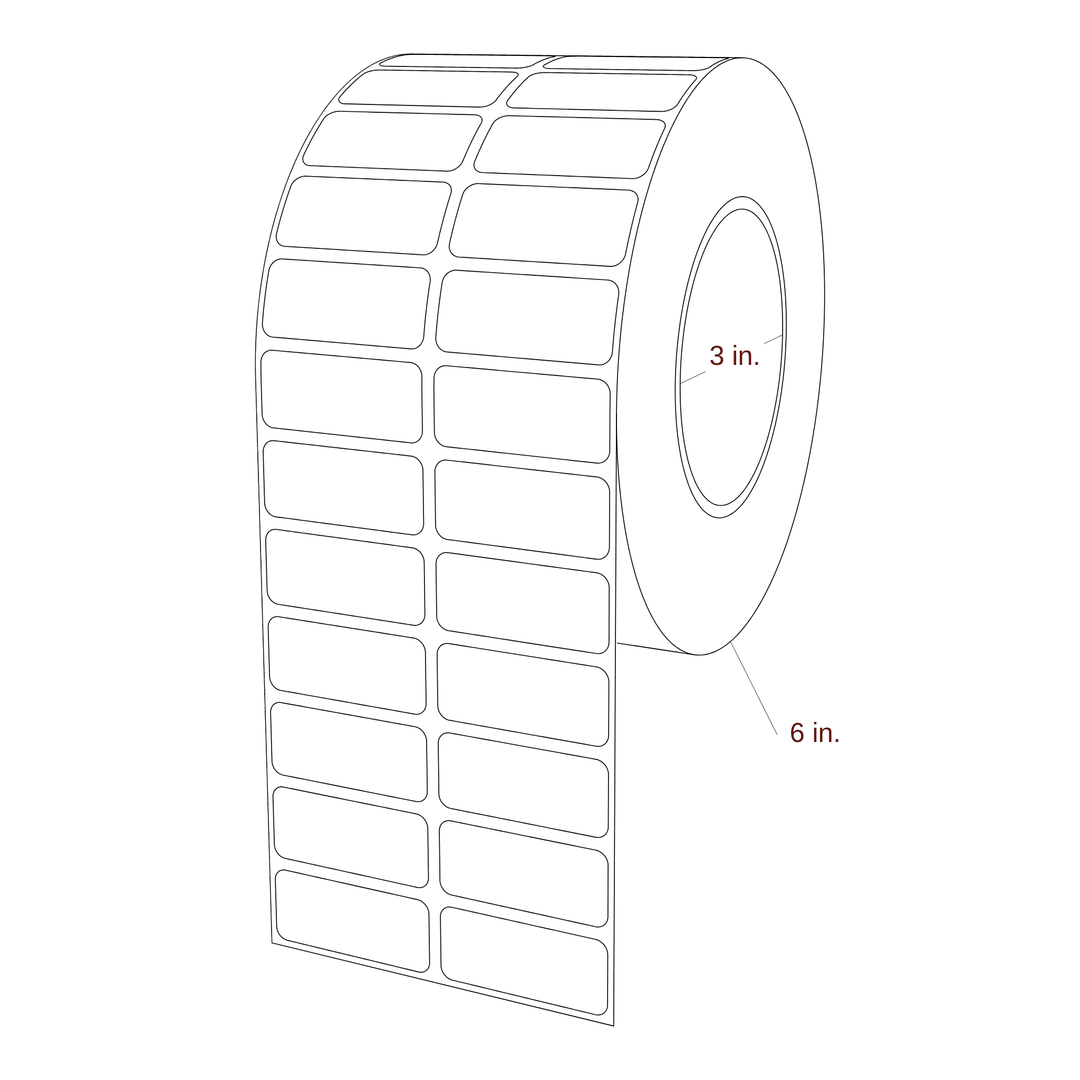 1.75" x 0.75" Rectangle Roll for Epson ColorWorks & Primera Printers; 1.75" x 0.75" Rectangle Label Diagram