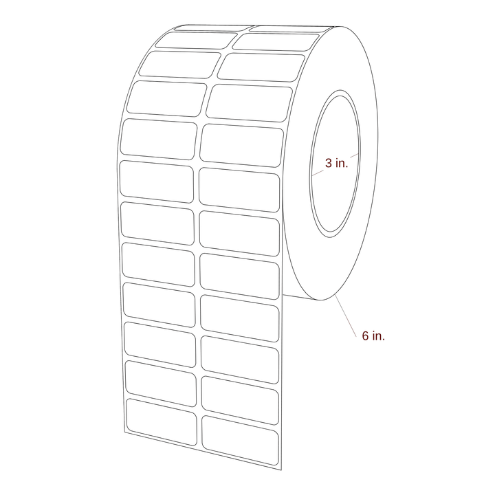 1.75" x 0.75" Rectangle Roll for Epson ColorWorks & Primera Printers; 1.75" x 0.75" Rectangle Label Diagram