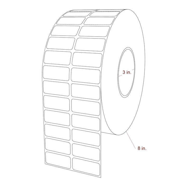 1.75" x 0.75" Inkjet Label Rolls | 2-Up | Fits Epson ColorWorks & Primera