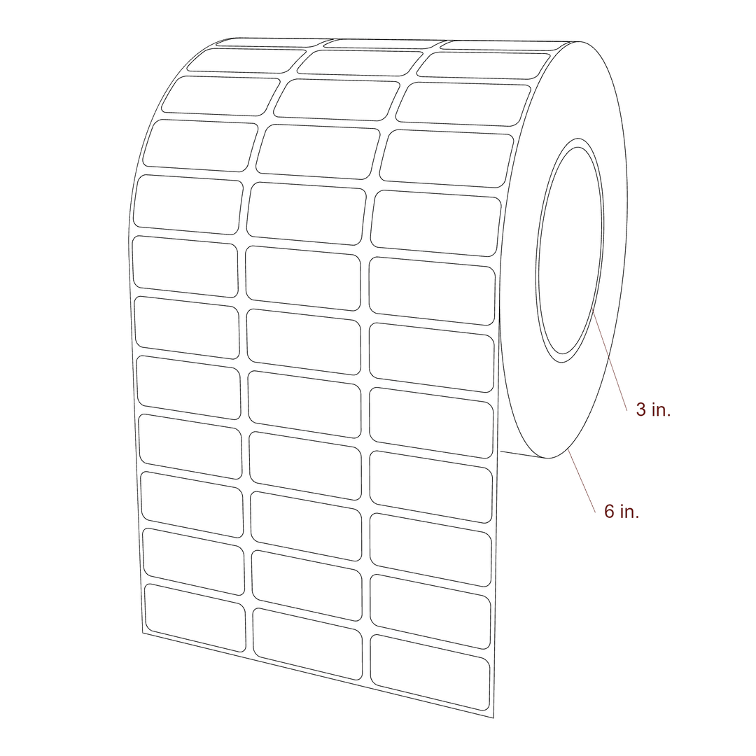 1.75" x 0.75" Rectangle Roll for Epson ColorWorks & Primera Printers; 1.75" x 0.75" Rectangle Label Diagram