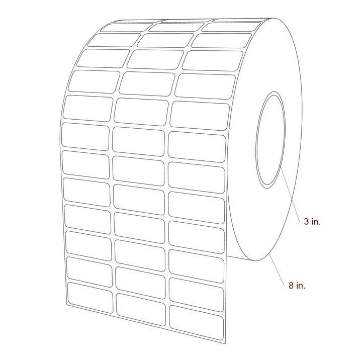 1.75" x 0.75" Inkjet Label Rolls | 3-Up | Fits Epson ColorWorks & Primera