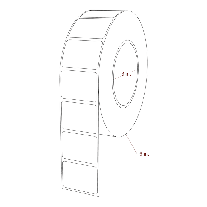 1.75" x 1.25" Rectangle Roll for Epson ColorWorks & Primera Printers; 1.75" x 1.25" Rectangle Label Diagram