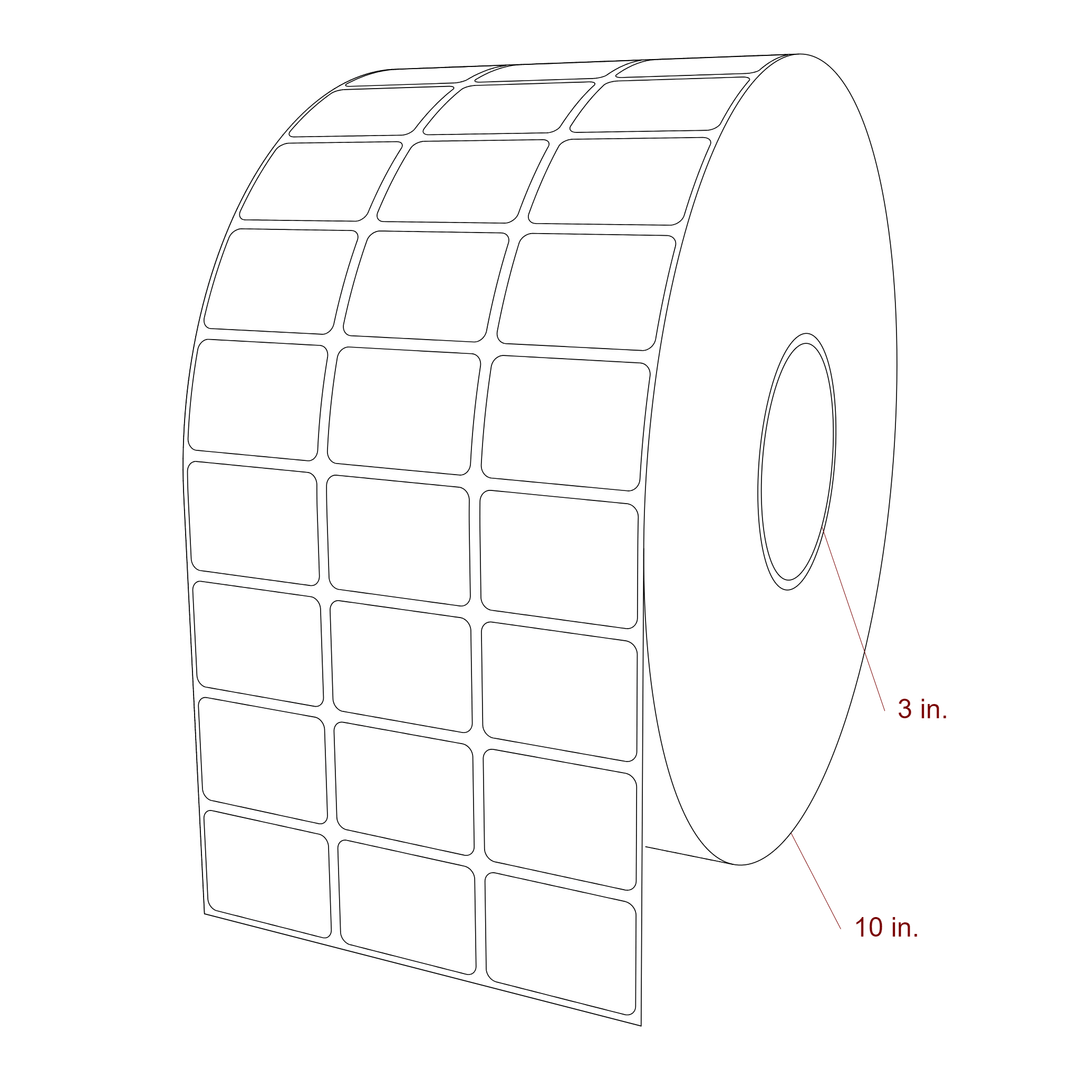 1.75" x 1.25" Inkjet Label Rolls | 3-Up | Fits Epson ColorWorks & Primera