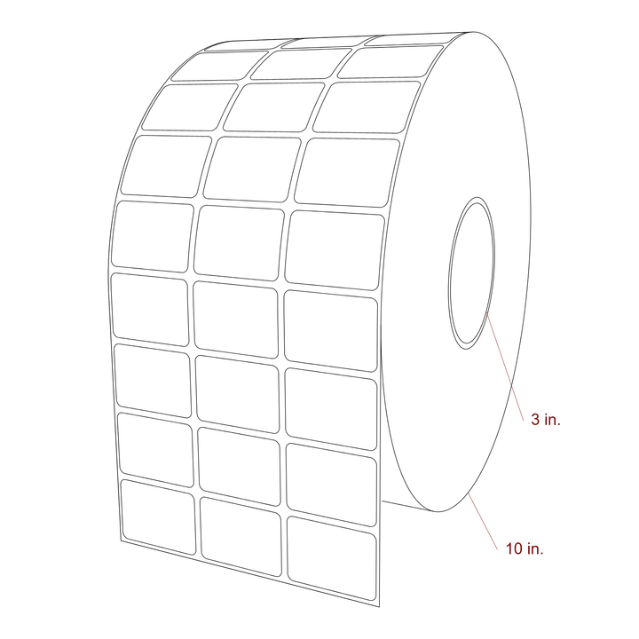 1.75" x 1.25" Inkjet Label Rolls | 3-Up | Fits Epson ColorWorks & Primera