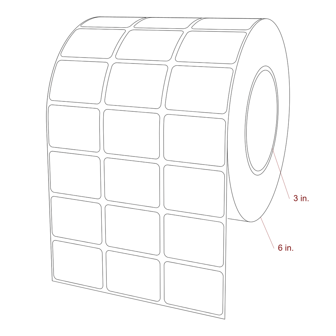1.75" x 1.25" Rectangle Roll for Epson ColorWorks & Primera Printers; 1.75" x 1.25" Rectangle Label Diagram