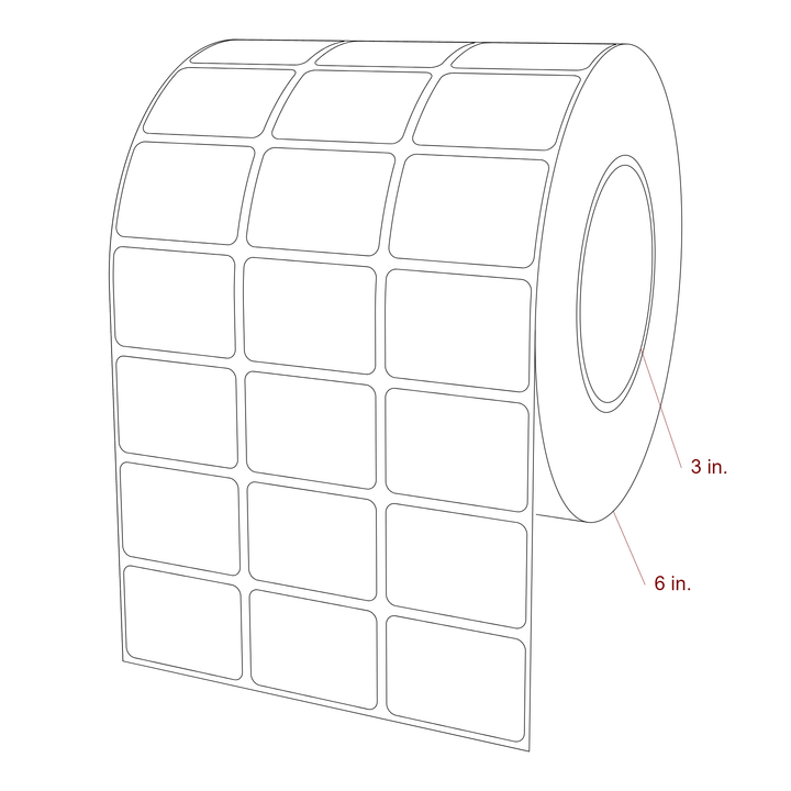 1.75" x 1.25" Rectangle Roll for Epson ColorWorks & Primera Printers; 1.75" x 1.25" Rectangle Label Diagram