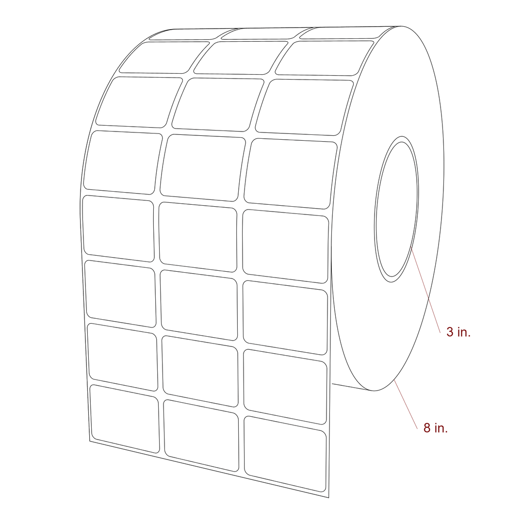 1.75" x 1.25" Inkjet Label Rolls | 3-Up | Fits Epson ColorWorks & Primera