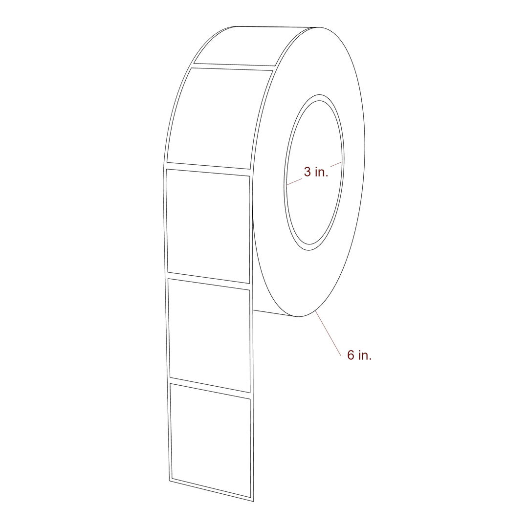 1.75" x 2" Rectangle Roll for Epson ColorWorks & Primera Printers; 1.75" x 2" Rectangle Label Diagram